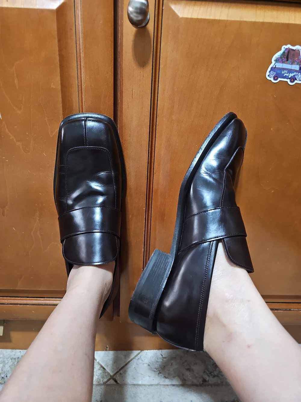 Gucci Dark Brown Leather Men Loafers Size 42E/US9